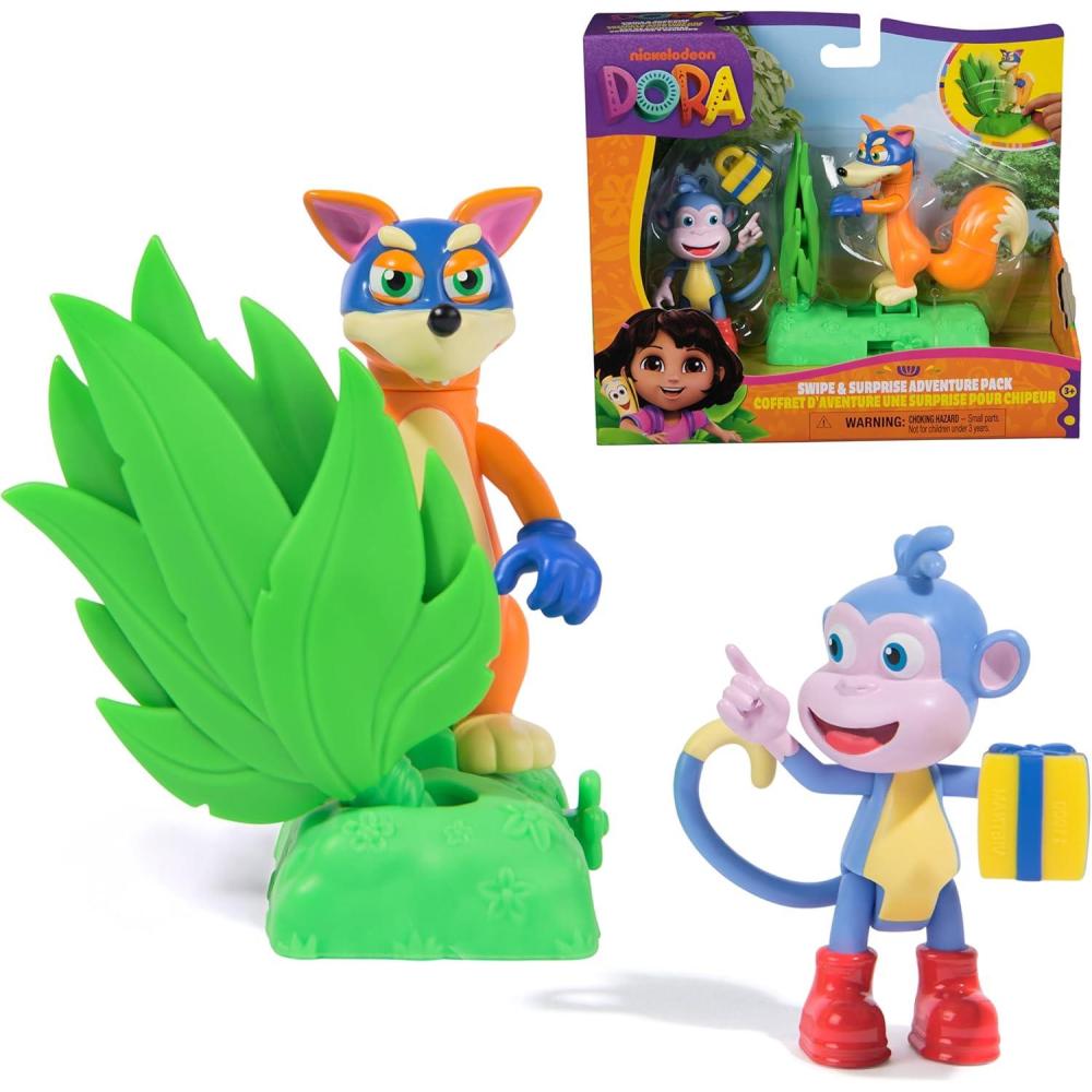 imageDora Swipe ampamp Surprise Adventure Pack with Boots ampamp Swiper Toy Figures and 2 Accessories Kids Toys for Girls ampamp Boys Ages 3 and Up
