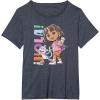 Dora (2024) Hola Dora Sketchy T-Shirt(Heather Blue)