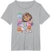 Dora (2024) Hola Dora Sketchy T-Shirt(Heather Grey)