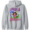 Dora (2024) Hola Amigos Zip Hoodie(Heather Grey)