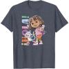 Dora (2024) Hola Dora Sketchy T-Shirt(Heather Blue)