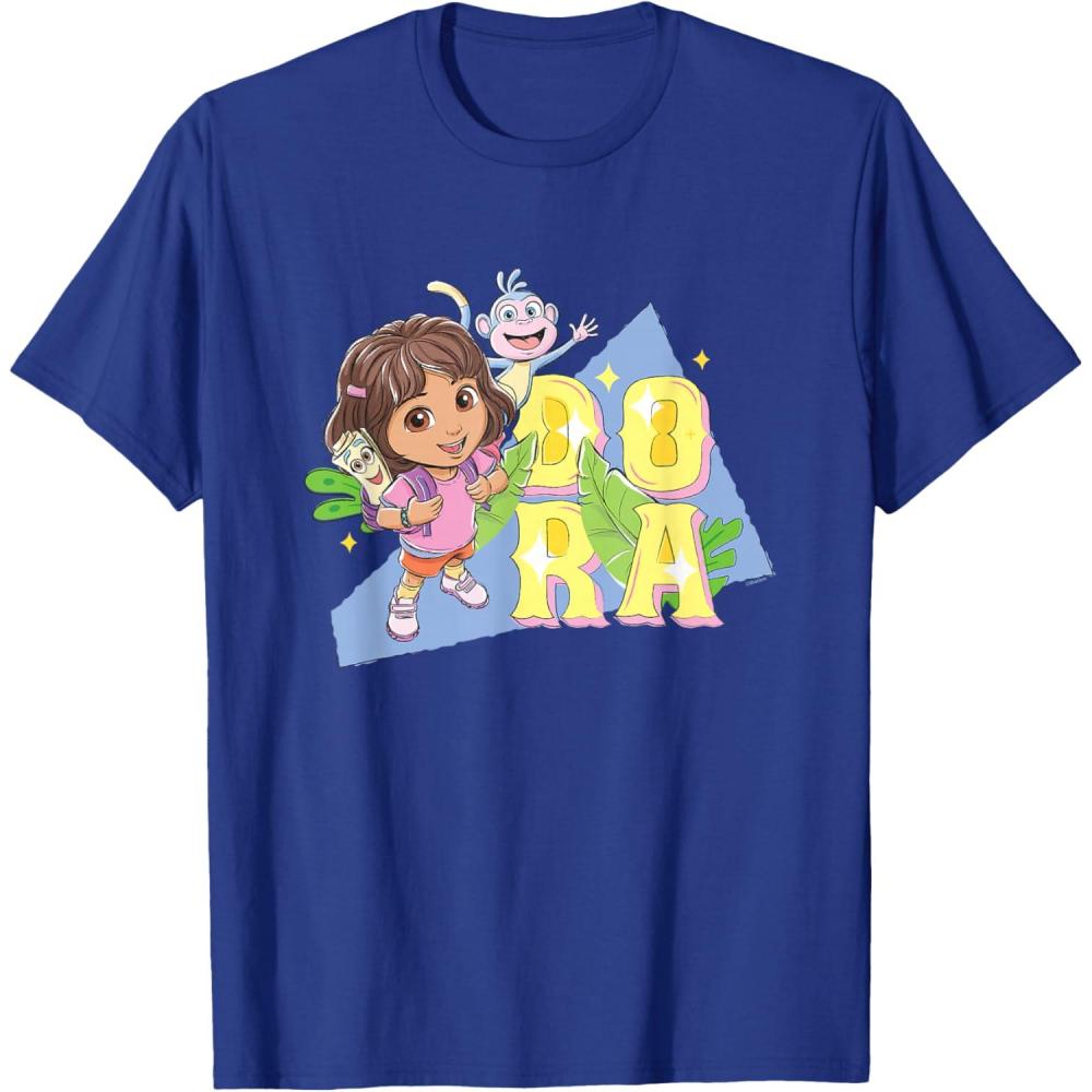 imageDora the Explorer Dora And Friends Colorful Sketch Logo TShirtRoyal Blue