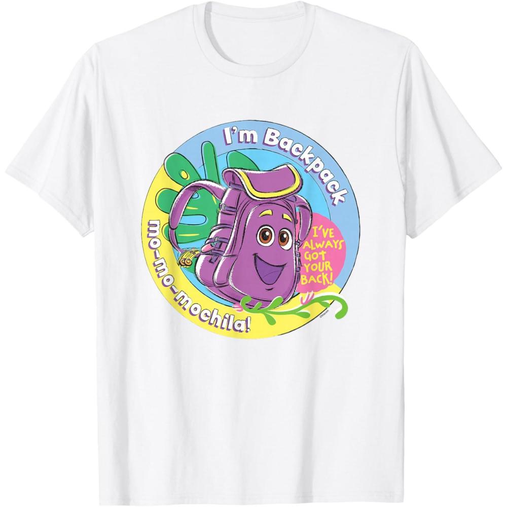 imageDora the Explorer Im Backpack MoMoMochila Chest Logo TShirtWhite