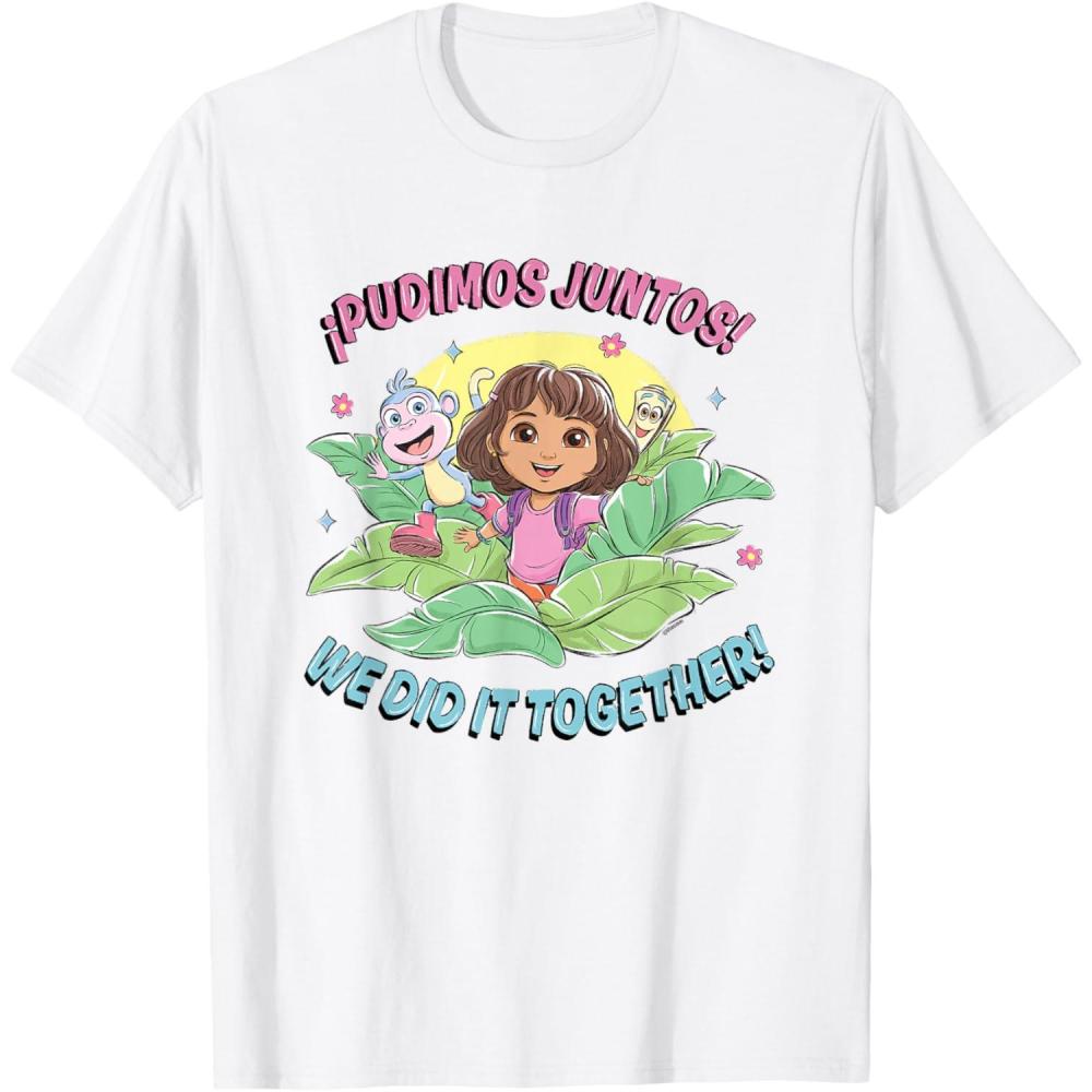 imageDora the Explorer Pudimos Juntos We Did It Together Logo TShirtWhite
