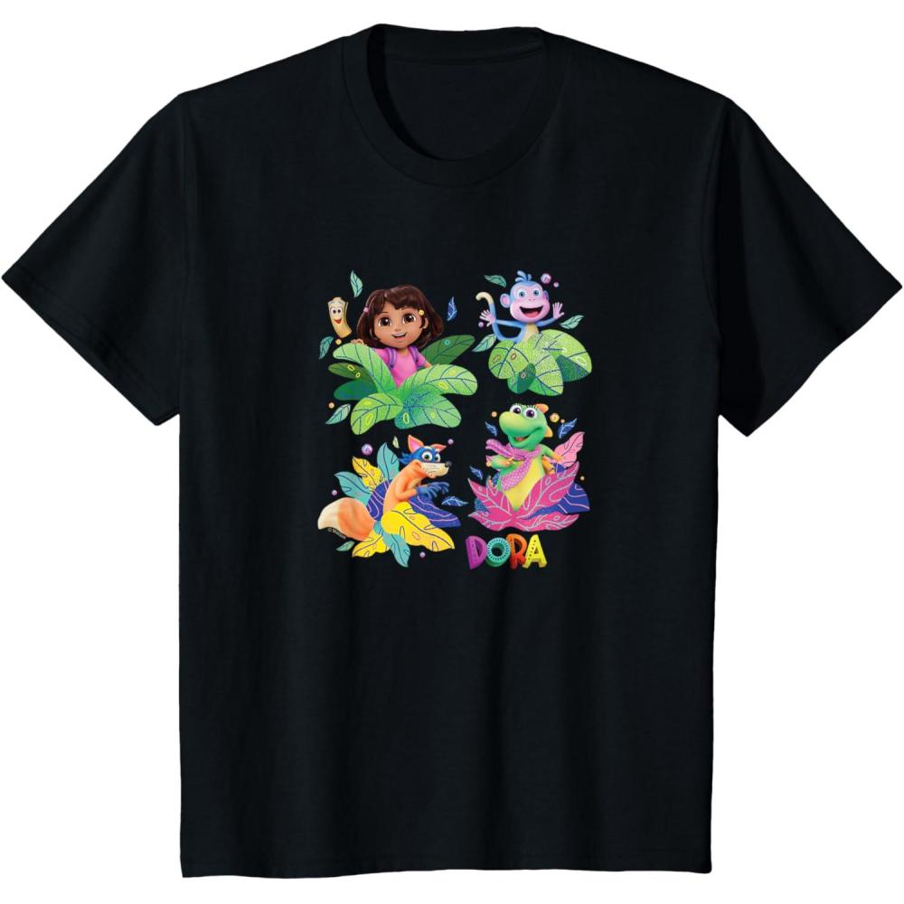 imageKids Dora 2024 Character Grid TShirtBlack