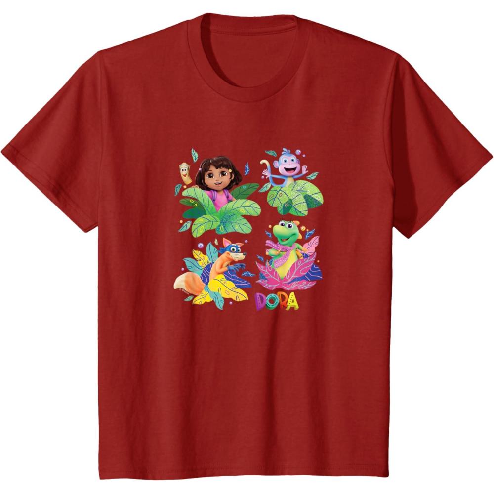 imageKids Dora 2024 Character Grid TShirtCranberry Red