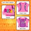 DORA Nickelodeon Girls Cosplay T-Shirt & French Terry Shorts Outfit Set Toddler to Little Kid Sizes (2T – 7-8)(Pink / Orange)