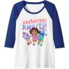 Dora (2024) Adventure Awaits Raglan Baseball Tee(Royal Blue/White)