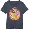 Dora (2024) Dora and Boots Team T-Shirt(Heather Blue)