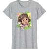 Dora (2024) Dora and Map Tropical Leaves T-Shirt(Heather Grey)
