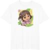 Dora (2024) Dora and Map Tropical Leaves T-Shirt(White)