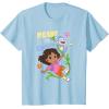Dora (2024) Ready to Explore T-Shirt(Baby Blue)