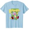 Dora the Explorer Cute Boots Bananarific Big Chest Logo T-Shirt(Baby Blue)