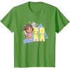 Dora the Explorer Dora And Friends Colorful Sketch Logo T-Shirt(Grass Green)