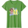 Dora the Explorer Dora And Friends Colorful Sketch Logo T-Shirt(Grass Green)