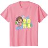 Dora the Explorer Dora And Friends Colorful Sketch Logo T-Shirt(Pink)
