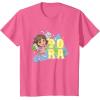 Dora the Explorer Dora And Friends Colorful Sketch Logo T-Shirt(Pink Heather)