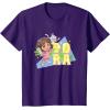 Dora the Explorer Dora And Friends Colorful Sketch Logo T-Shirt(Purple)
