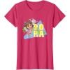 Dora the Explorer Dora And Friends Colorful Sketch Logo T-Shirt(Red Heather)
