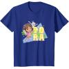 Dora the Explorer Dora And Friends Colorful Sketch Logo T-Shirt(Royal Blue)