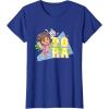 Dora the Explorer Dora And Friends Colorful Sketch Logo T-Shirt(Royal Blue)