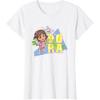 Dora the Explorer Dora And Friends Colorful Sketch Logo T-Shirt(White)