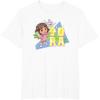 Dora the Explorer Dora And Friends Colorful Sketch Logo T-Shirt(White)