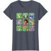 Dora the Explorer Group Shot Characters Boxes Colorful Logo T-Shirt(Heather Blue)