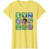 Dora the Explorer Group Shot Characters Boxes Colorful Logo T-Shirt(Lemon Yellow)