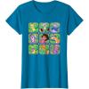 Dora the Explorer Group Shot Characters Boxes Colorful Logo T-Shirt(Sapphire Blue)