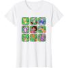 Dora the Explorer Group Shot Characters Boxes Colorful Logo T-Shirt(White)