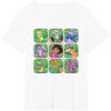 Dora the Explorer Group Shot Characters Boxes Colorful Logo T-Shirt(White)