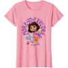 Dora the Explorer More To Explore Colorful Big Chest Logo T-Shirt(Pink)