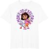 Dora the Explorer More To Explore Colorful Big Chest Logo T-Shirt(White)