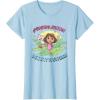 Dora the Explorer ¡Pudimos Juntos! We Did It Together! Logo T-Shirt(Baby Blue)