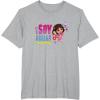 Dora the Explorer ¡Soy Dora! Floral Colorful Big Chest Logo T-Shirt(Heather Grey)