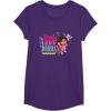 Dora the Explorer ¡Soy Dora! Floral Colorful Big Chest Logo T-Shirt(Purple)