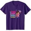 Dora the Explorer ¡Soy Dora! Floral Colorful Big Chest Logo T-Shirt(Purple)