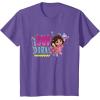 Dora the Explorer ¡Soy Dora! Floral Colorful Big Chest Logo T-Shirt(Purple Heather)