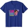 Dora the Explorer ¡Soy Dora! Floral Colorful Big Chest Logo T-Shirt(Royal Blue)