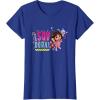 Dora the Explorer ¡Soy Dora! Floral Colorful Big Chest Logo T-Shirt(Royal Blue)