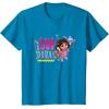 Dora the Explorer ¡Soy Dora! Floral Colorful Big Chest Logo T-Shirt(Sapphire Blue)