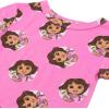 Nickelodeon Girls’ 2-Piece Snug-fit Viscose Pajama Set, Soft & Cute for Kids(Lovely Dora)