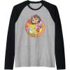 Dora (2024) Dora and Boots Team Raglan Baseball Tee(Black/Athletic Heather)