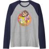 Dora (2024) Dora and Boots Team Raglan Baseball Tee(Navy Blue/Athletic Heather)