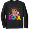 Dora (2024) Dora and Map Logo Long Sleeve T-Shirt(Black)