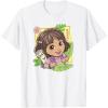 Dora (2024) Dora and Map Tropical Leaves T-Shirt(White)