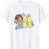 Dora the Explorer Dora And Friends Colorful Sketch Logo T-Shirt(White)