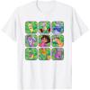 Dora the Explorer Group Shot Characters Boxes Colorful Logo T-Shirt(White)