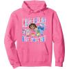 Dora the Explorer ¡Mejores Amigos! Best Friends Chest Logo Pullover Hoodie(Bright Pink)